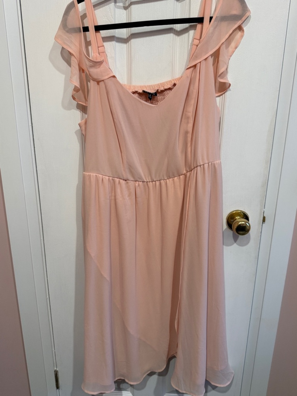 Torrid Blush Ruffled Chiffon Dress